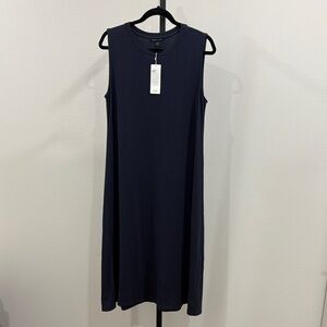 Eileen Fisher Dress Small NWT $198 Navy Blue